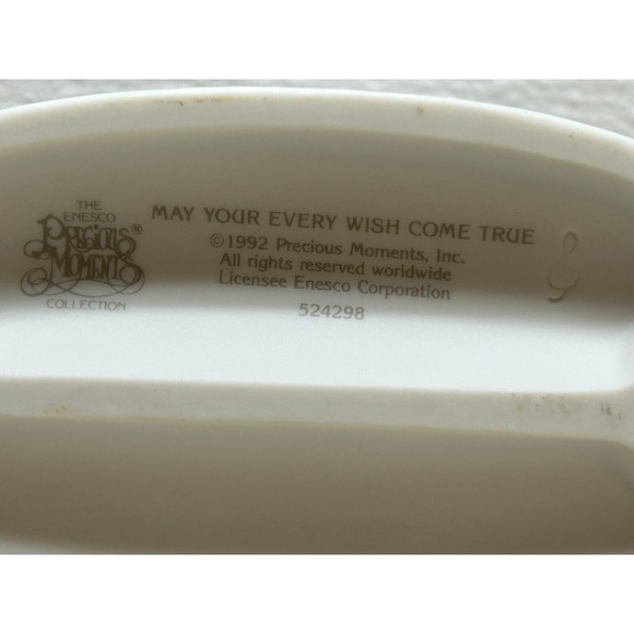 1992 Enesco Precious Moments May Your Every Wish Come True Porcelain Figurine - Picture 7 of 13